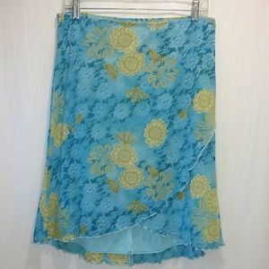 SOLD Women's / Juniors aqua & green skirt